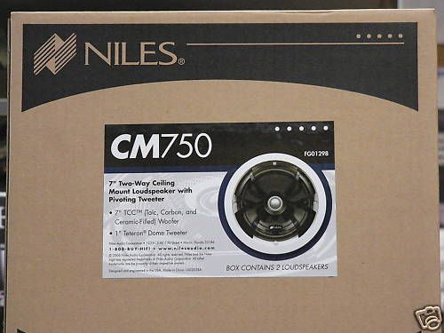 Niles CM750 7 2 Way In Ceiling Speakers New Pair 760514012981  