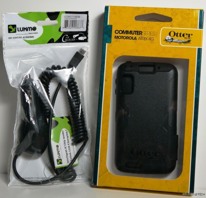   Otterbox Commuter Case for Motorola Atrix 4G FREE LED CHARGER  