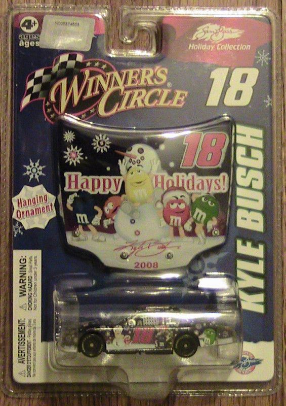 Kyle Busch #18 Holiday Diecast w/ Hood Ornament  