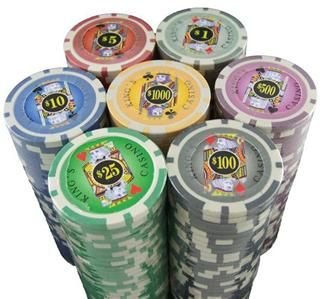 1000 Las Vegas Gambling Casino Poker Chips Set w/ Bonus  