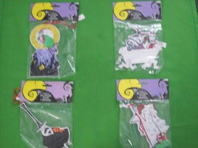   Before Christmas Skellington Characters Lot 4 Wooden Ornaments  