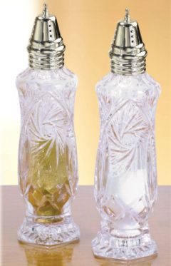 Crystal Clear Pinwheel Salt and Pepper Shakers NEW  