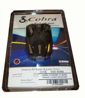 COBRA ESD 9290 RADER/LASER DETECTOR 12 BAND 360 DEGREE DETECTION BRAND 