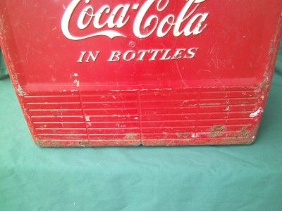 VINTAGE COKE COCA COLA ADVERTISING METAL CHEST COOLER PROGRESS 