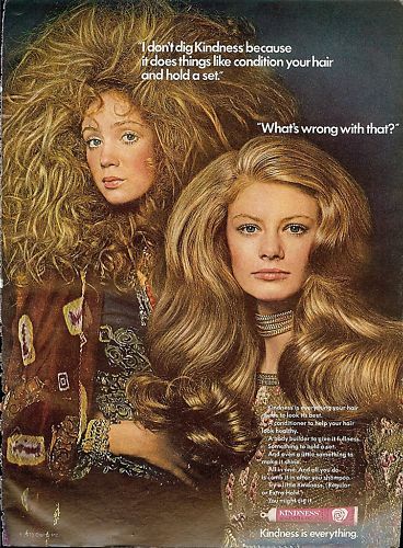 1970 Clairol KINDNESS Conditioner AD~wild hair tamed  