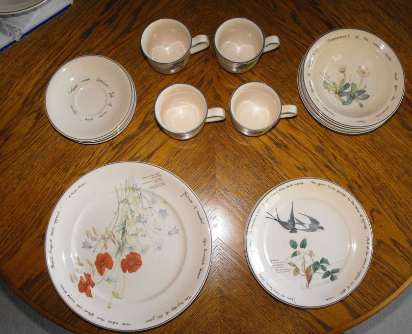 Noritake The Country Diary of An Edwardian Lady China Dinnerware 20 PC 