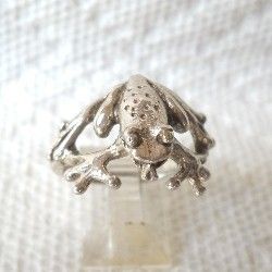 Tree Frog Ring   Sterling Silver   Cute Design   NEW  