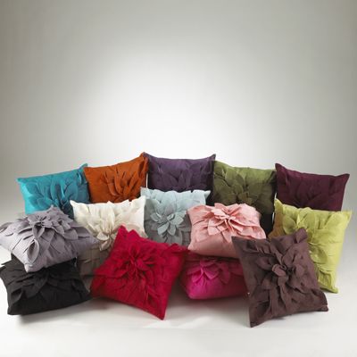 EVAS FLEURS DE JARDIN THROW PILLOW 17 SQUARE *NEW  