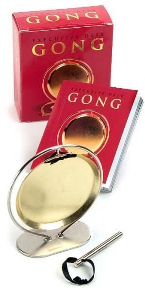 Executive Mini Desk Gong and Book   Great Office Gift  