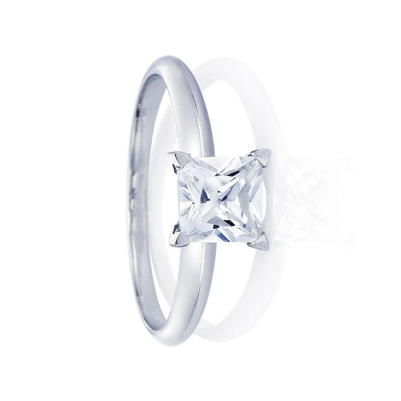 CARAT D SI REAL DIAMOND RING WHITE GOLD 18K  