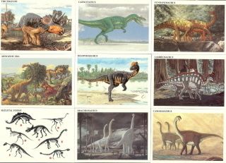 DINOSAURS THE MESOZOIC ERA 1993 COMPLETE BASE CARD SET  