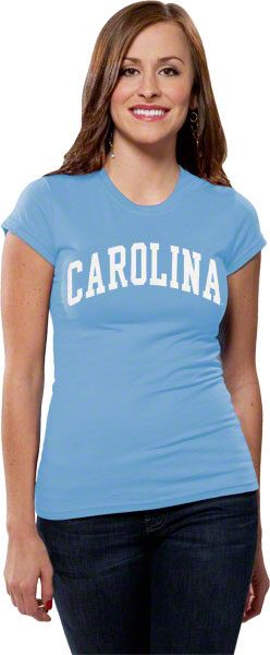 North Carolina Tar Heels Womens Light Blue Jr. Varsity Team Arch T 