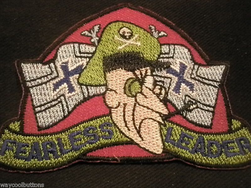 ROCKY AND BULLWINKLE FEARLESS LEADER IRON ON PATCH MINT  