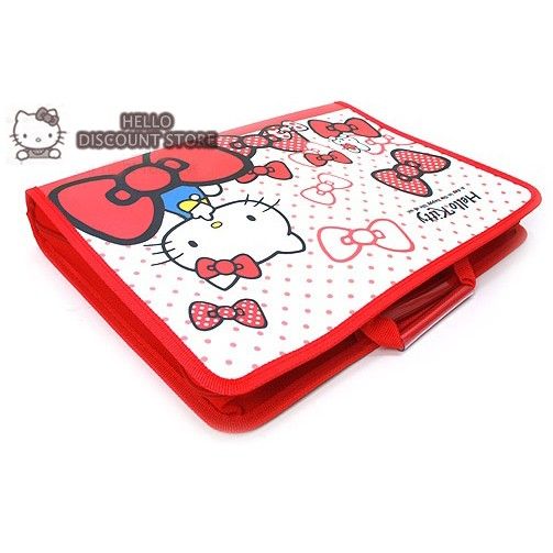 Hello Kitty File Zipper Folder  Red  