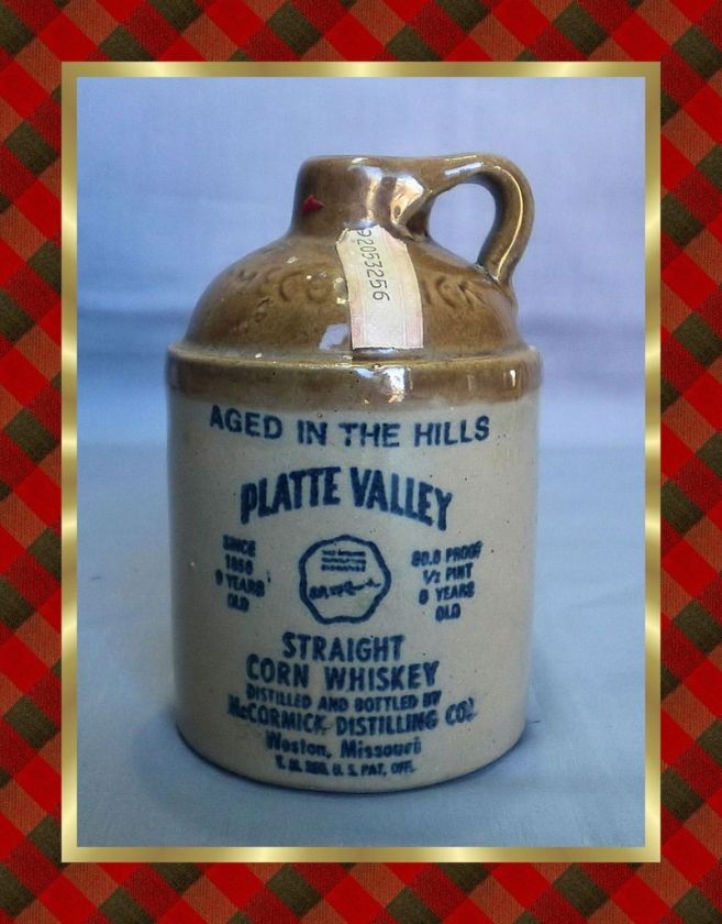 McCORMICK PLATTE VALLEY Straight Corn WHISKEYJUG CROCK  