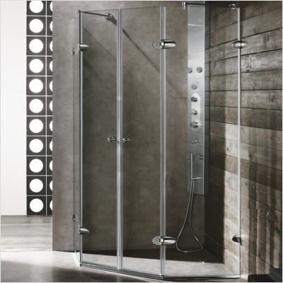   47x47 Frameless Neo Angle Shower Enclosure in Chrome  