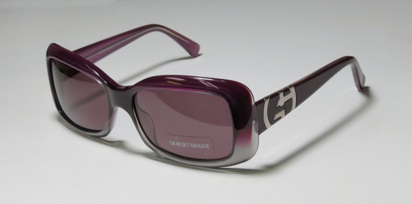 GIORGIO ARMANI 511 TRENDY SHINY VIOLET FRAME BURGUNDY LENS SUNGLASSES 