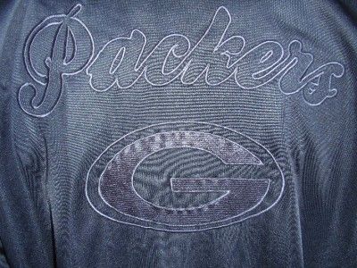 2X GREEN BAY PACKERS Black on Black JACKET hoodie sweater rogers 