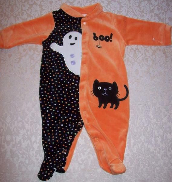 First Moments Infant Halloween Outfit Ghost Cat 0 3m  