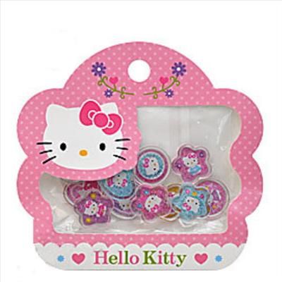 Hello Kitty Plastic Stickers Set 12 Pcs Flower Sanrio  