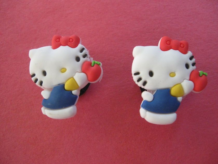 Hello Kitty Apple shoe charms for clogs fits Jibbitz  