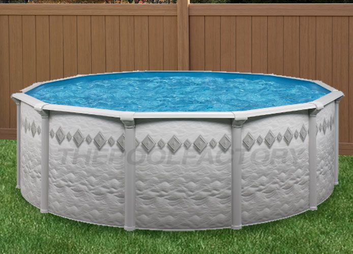 18X52 Pacific Round Above Ground Swimming Pool Kit   20 Year Warranty 