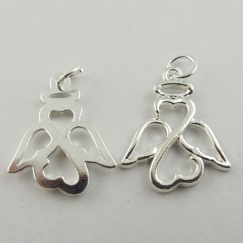 22*21mm antique silver color angel wings charm pendant 30pcs  