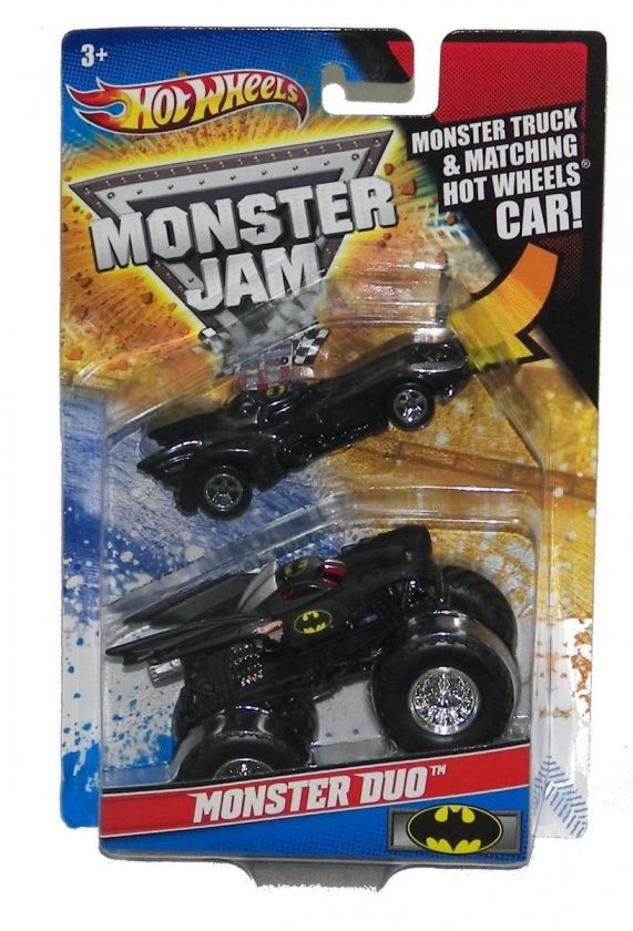    MONSTER JAM MONSTER DUO 1989 BATMOBILE & BATMAN MONSTER TRUCK 164