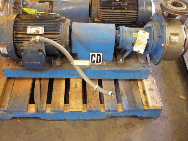 GOULDS PUMP 3 x 4–10 MODEL SST W/ SIEMENS 20 HP MOTOR  