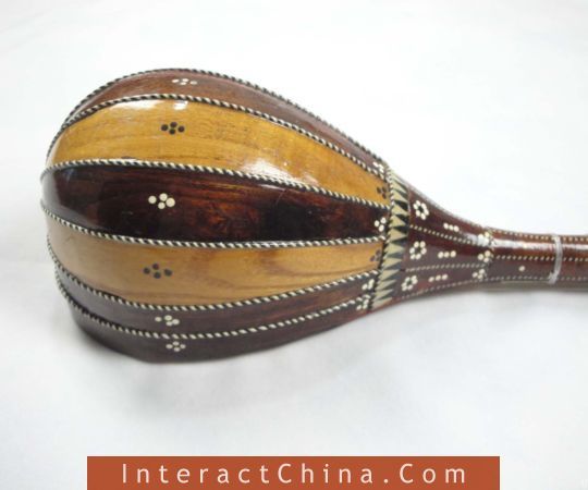 Uyghur Lute Xinjiang Handcraft Dutar + Case +Stand 45cm  