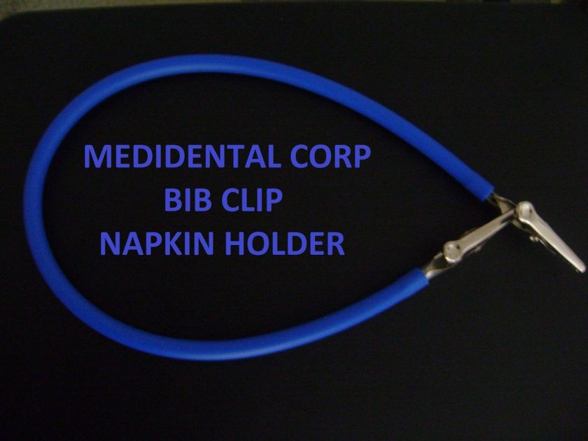 Bib Clip Dental / Tatoo NAPKIN HOLDER BLUE  