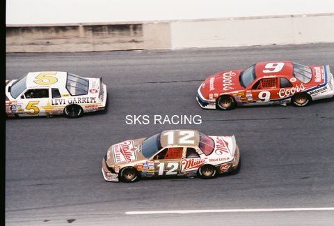 1988 NASCAR PHOTO DAYTONA 500 #12 ALLISON & #9 ELLIOTT  