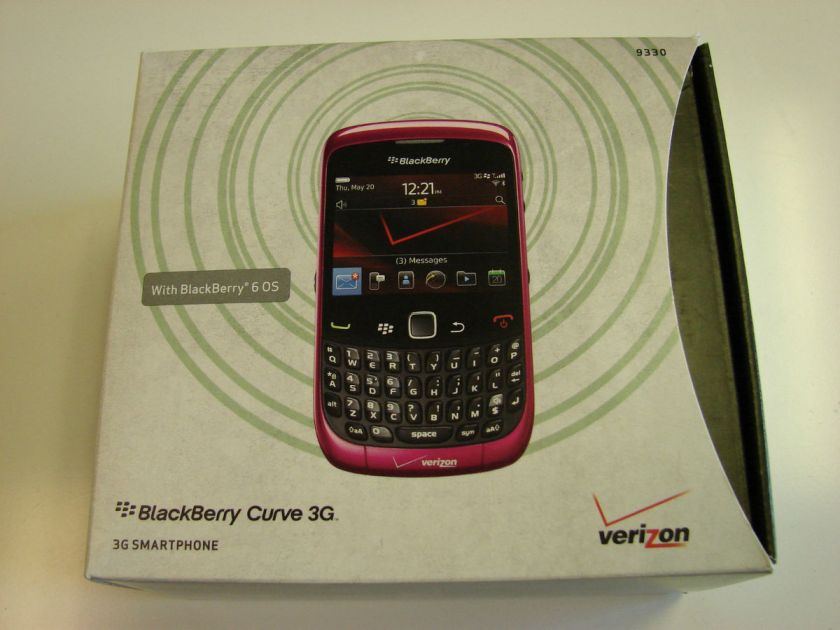 NEW VERIZON BLACKBERRY 9330 PINK IN BOX CLEAN ESN SEALD 652810514415 