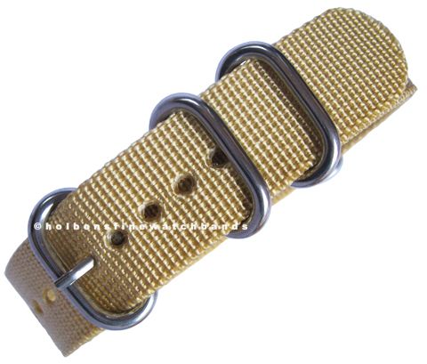   Nylon Tan GERMAN MADE UTC Military Diver NATO Watch Band Strap  