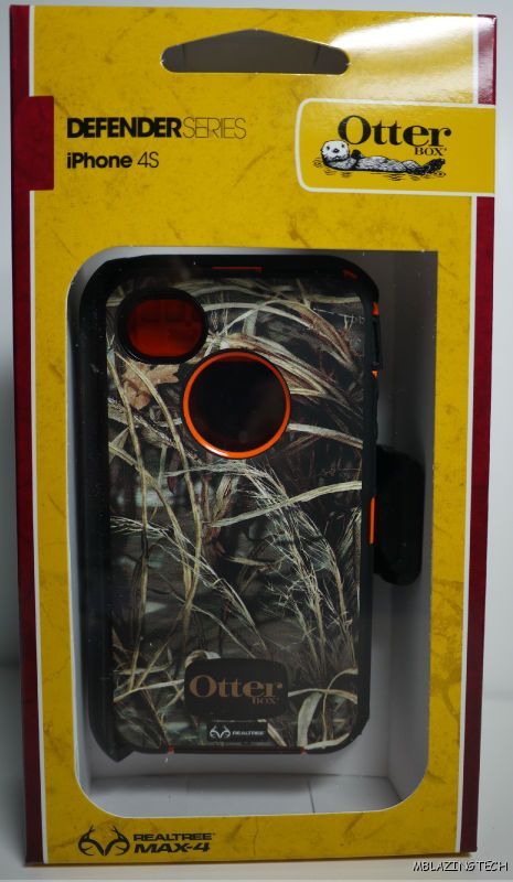 NEW OTTERBOX DEFENDER CAMO IPHONE 4 4S REAL TREE ORANGE MAX 4 HD 