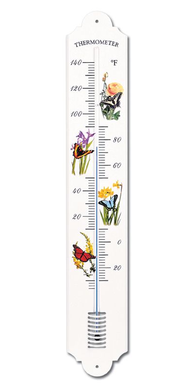 Outdoor Patio Thermometer Temperature Butterflies  