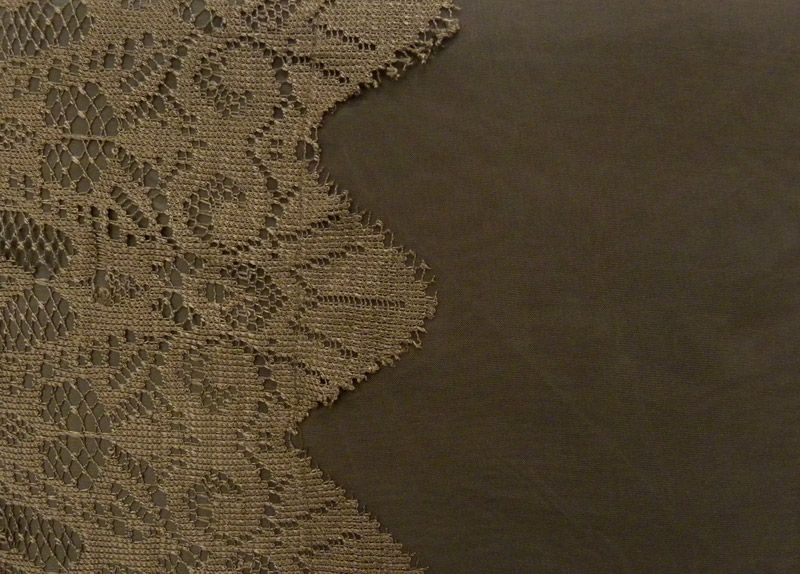 Beautiful Two Panel Curtain Set Lace and Jacquard Rod Pocket Brand New 