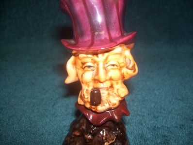 Vintage Bone China Head Busts Man Pipe Woman Hat SET  