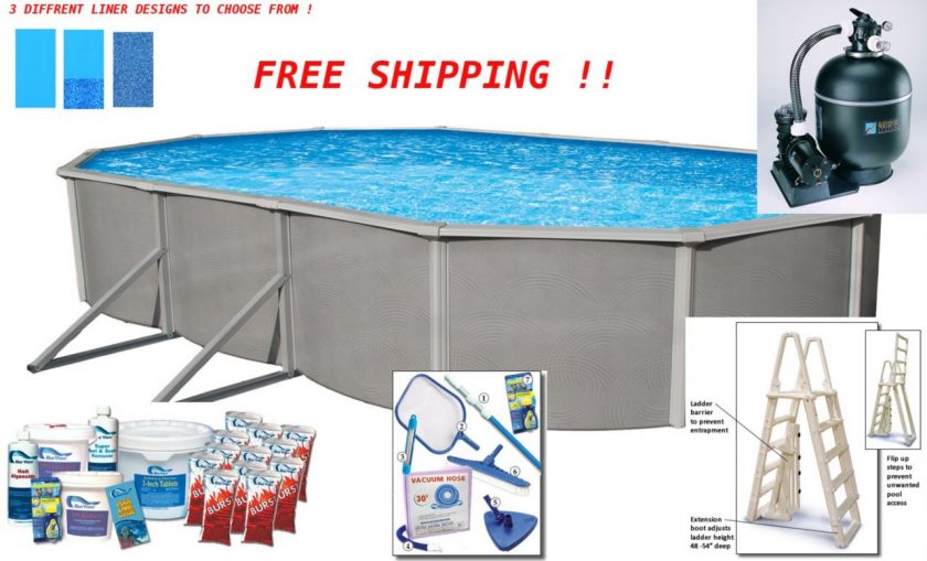 Belize 21 x 41 52 Deep Oval Swimming Pool Package  
