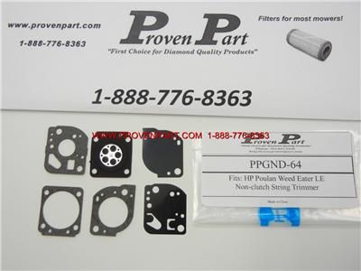   & Diaphragm Kit GND 64, EHP Poulan/Weedeater LE, non clutch  