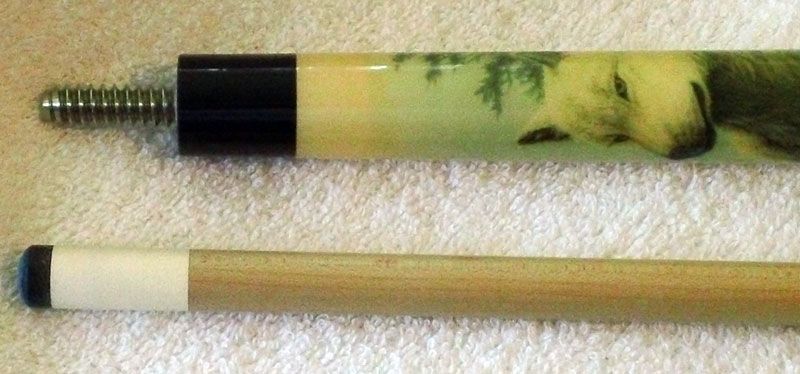   M2WW White Wolf Pool Cue Stick Pro Series 2 Shaft 1 Butt Case  