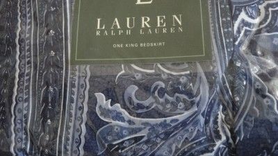 RALPH LAUREN PUTNEY PAISLEY KING BEDSKIRT NEW  