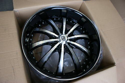 24 Inch Lexani LSS 10 Land Range Rover Wheels Rims Blk  