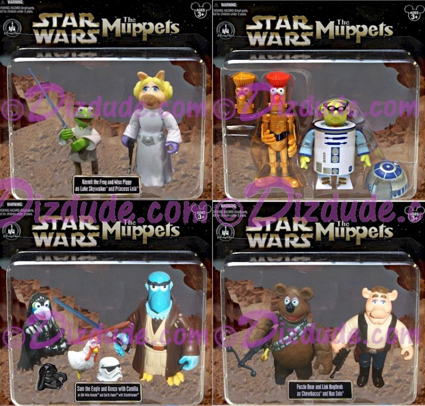 NEW MUPPETS as Star Wars 9 Action Figures set Tours Kermit Piggy 