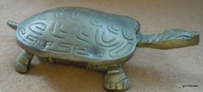 Vintage Brass Turtle Box 7 UGCO Taiwan Heavy  