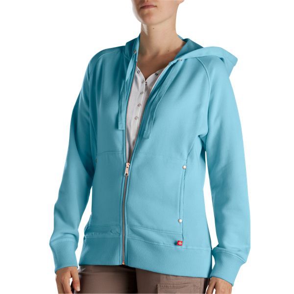 FJ342 DICKIES WOMENS ZIP HOODIE SWEATSHIRT ALL SIZES  