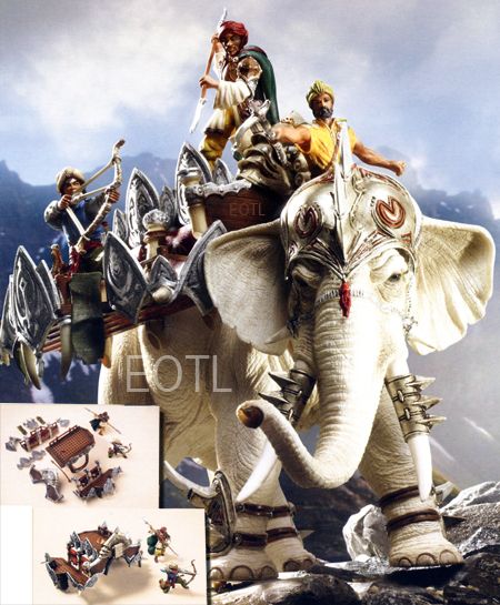 SCHLEICH HERO 70063 Fighting Elephant / Rider & 42079 Battle Platform 