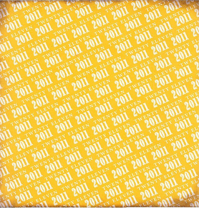 Class of 2011 Scrapbook Paper Diagonal Gold  