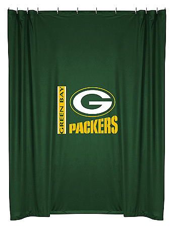 Green Bay Packers Logo Fabric Shower Curtain  