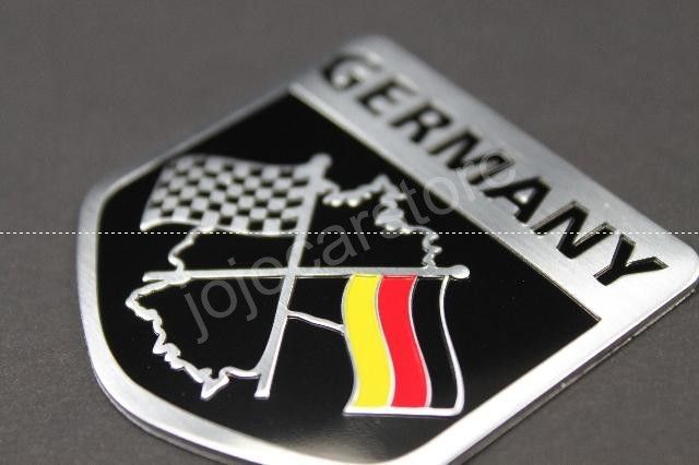 P05 F1 GERMANY STAINLESS CHROME TRUNK Emblem LOGO BADGE  